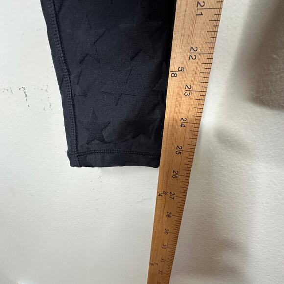 Mono B Black Polka Dot Textured Stars Legging Yoga Pants Small - Picture 12 of 12